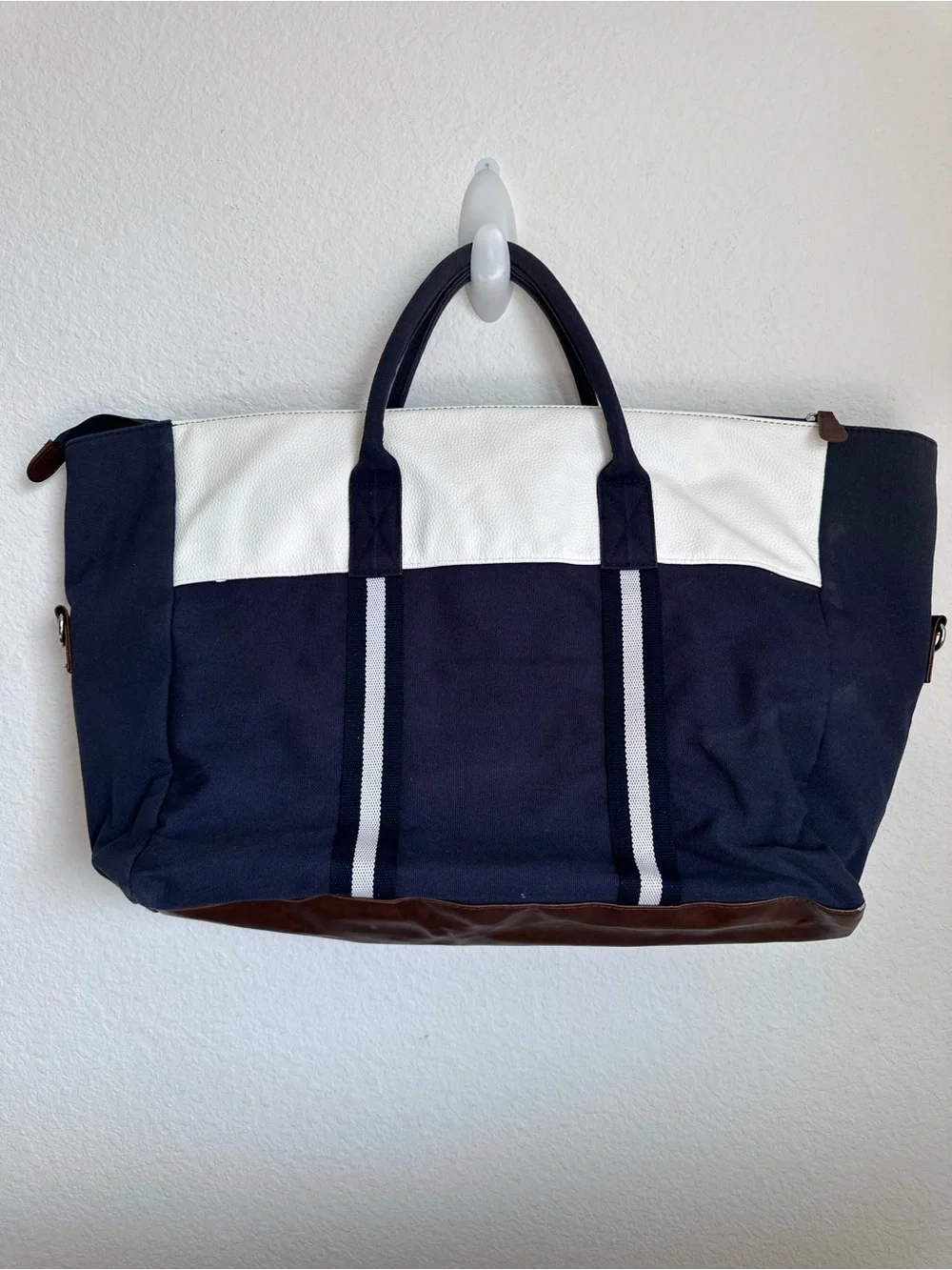 Polo Ralph Lauren Duffle Gym Carry On Weekender Travel Bag Navy Blue